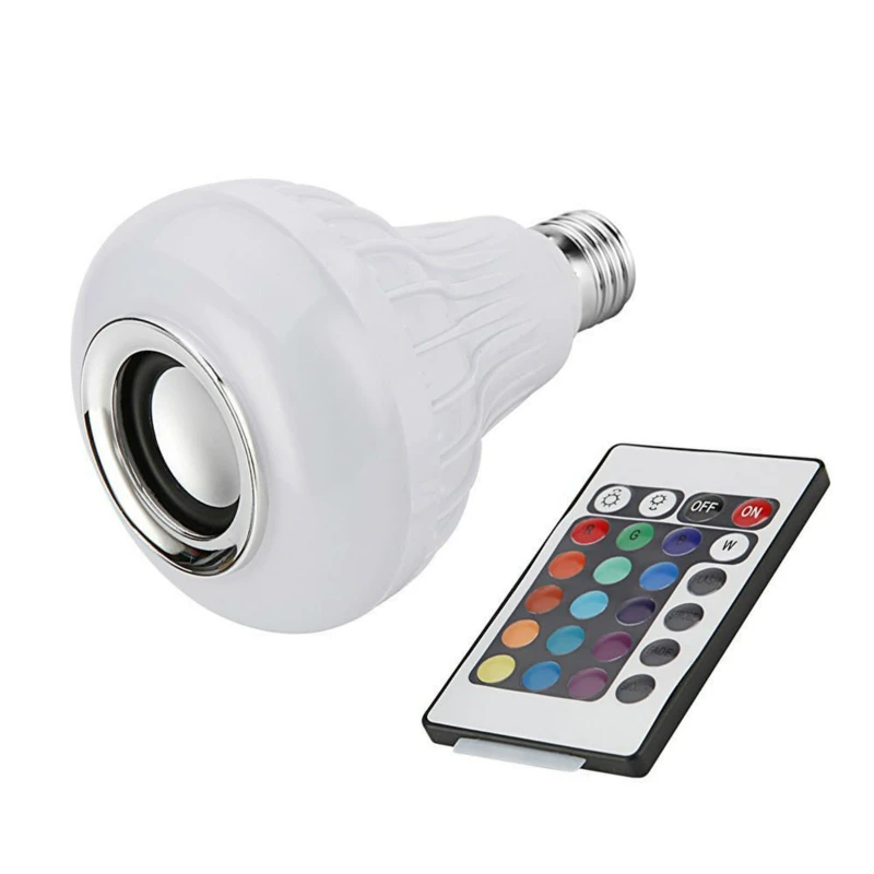 Умная Светодиодная лампа E27 Беспроводная колонка с Bluetooth 12 Вт RGB светодиодная 110 В