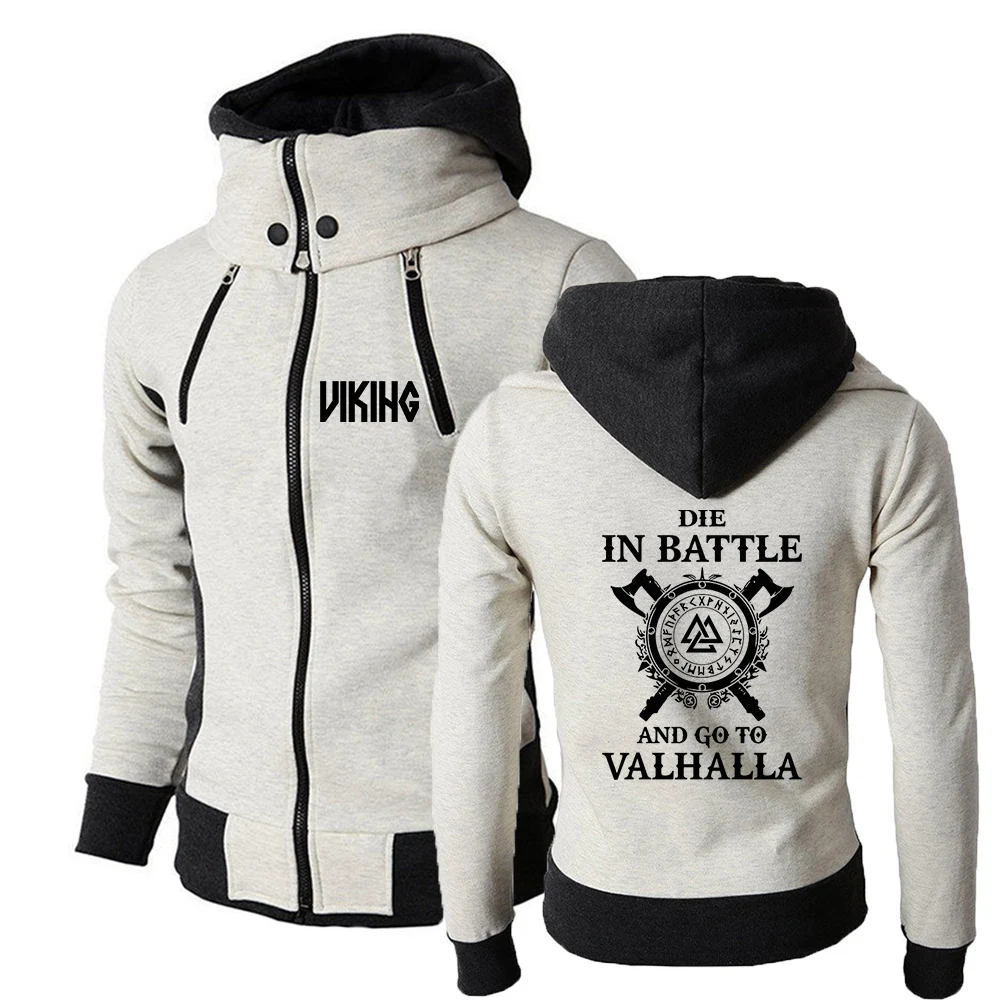 Новинка 2020 мужские толстовки на молнии Odin Viking Die In Battle And Go To Valhalla спортивная