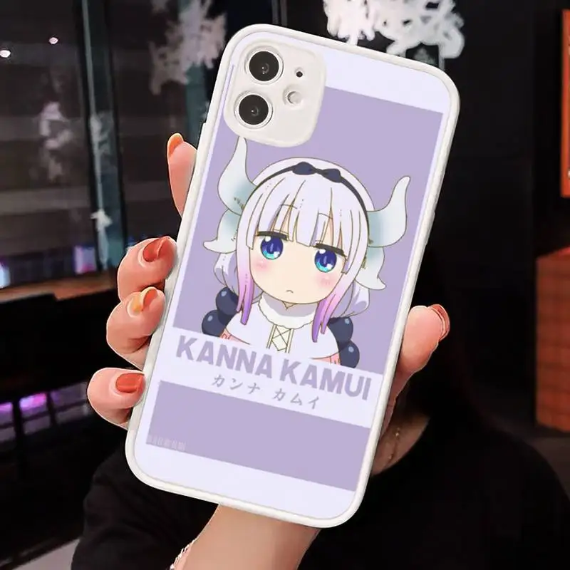 

Miss Kobayashi's Dragon Maid Phone Case Matte Transparent for iPhone 7 8 11 12 s mini pro X XS XR MAX Plus cover funda