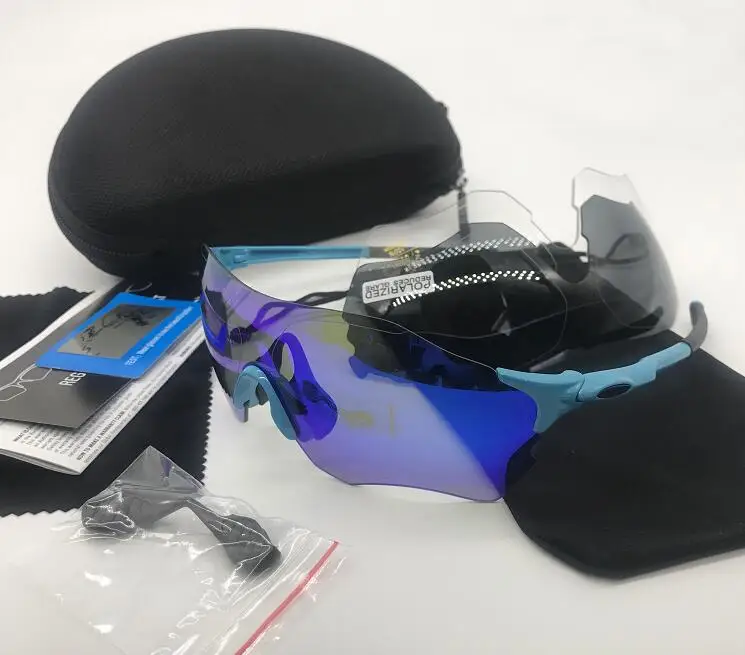 3 Lens Polarized 02 Поляризационные очки с 3 линзами для горной дороги, гоночного велосипеда, спортивные очки для бега, езды на велосипеде, солнцезащитные очки для мужчин и женщин, велосипедные очки - Цвет: 3 Lens Polarized 02