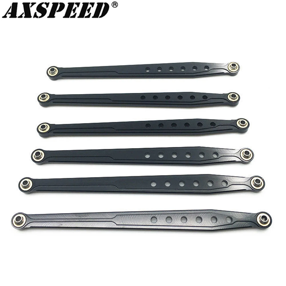 

AXSPEED 6 шт., алюминиевое нижнее и верхнее шасси для радиоуправляемого автомобиля, соединительное звено шасси для 1/10 Axial SCX10, детали для обновле...