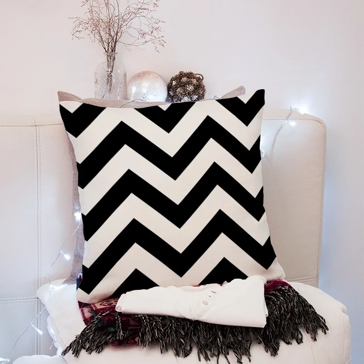 Новинка 2020 чехол для подушки с геометрическим рисунком Простые Модные льняные