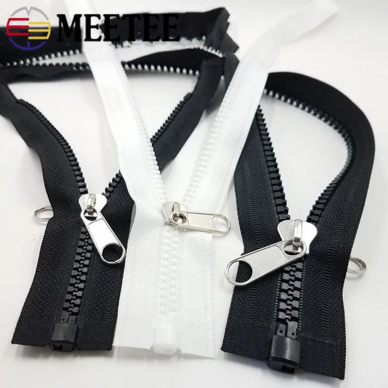 Meetee 1/2 шт. 50-300 см полимерные молнии двусторонние ползунки съемники для наружной