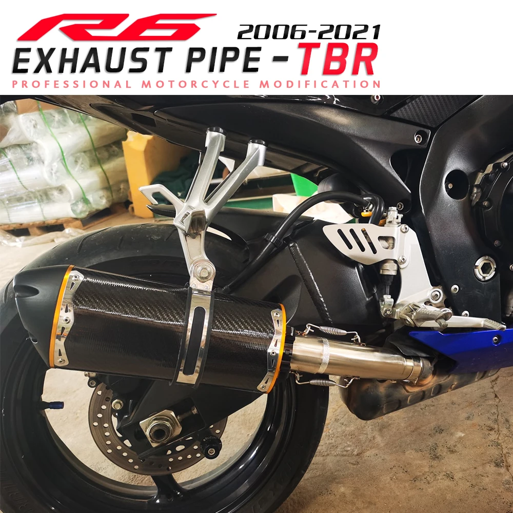 

Slip for yamaha r6 2006 - 2018 2019 motorcycle exhaust exhaust system modify 51mm db killer intermediate link pipe silencer