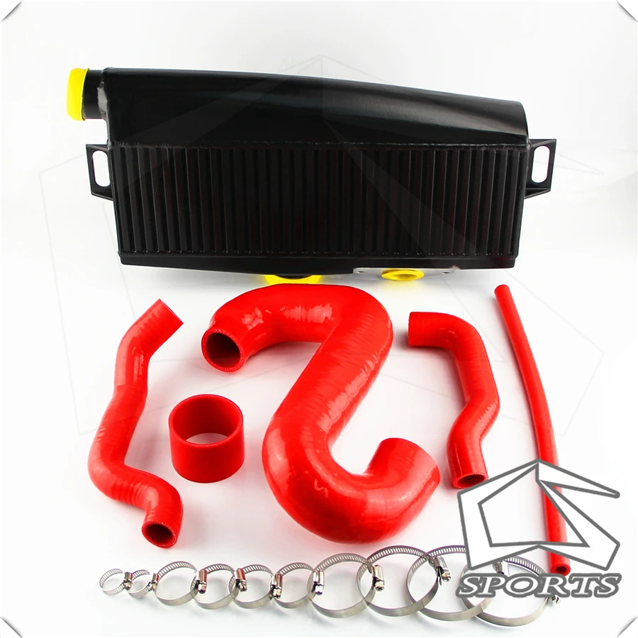 Новый комплект интеркулера с верхним креплением черный силиконовыми шлангами