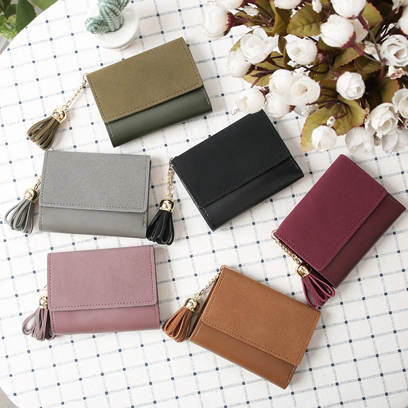 

Tassel Women Wallet Fashion Purses Portefeuille Female Purses Small Cute Wallet Women Short PU Leather Women Wallets