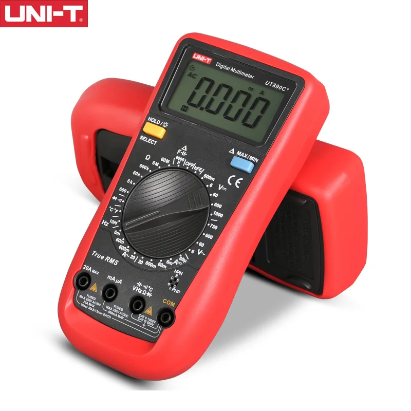 UNI T Цифровой мультиметр True RMS UT890C + UT890D ручной диапазон AC DC тестер частоты и