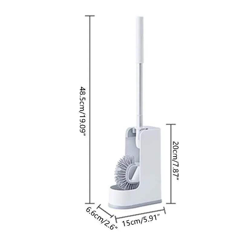 

Creative Bathroom Double Sided Toilet Brush Portable Long Handle Scrubber Tool