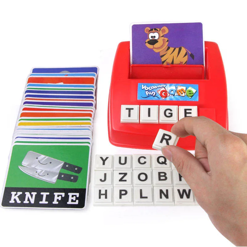

Hot Selling Early Learning Toys English Alphabet Letters Spelling Cards Montessori Educational Literacy Toys for Children GYH
