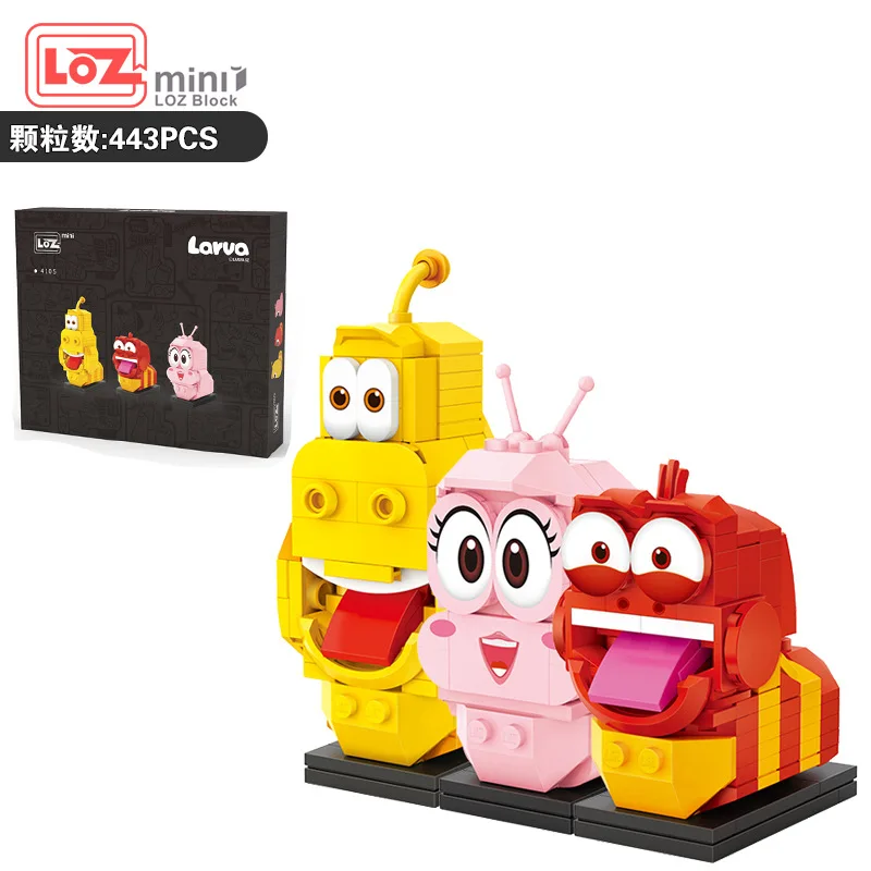 Новинка LOZ забавные мультяшные животные червь Алмазный Мини-конструктор личинка