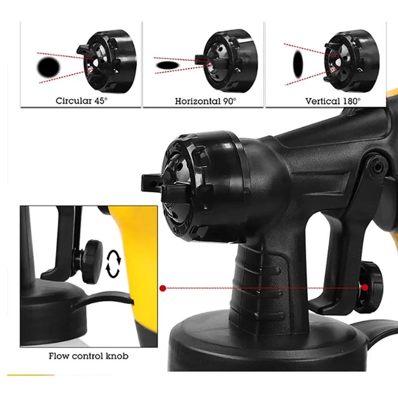 PHENDO 800 мл ручной пистолет распылитель Краски опрыскиватели 2 5 мм сопло Мощность
