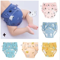 baby reusable diaper pants six layer soft cloth for children training panties washable and breathable ecological diapers