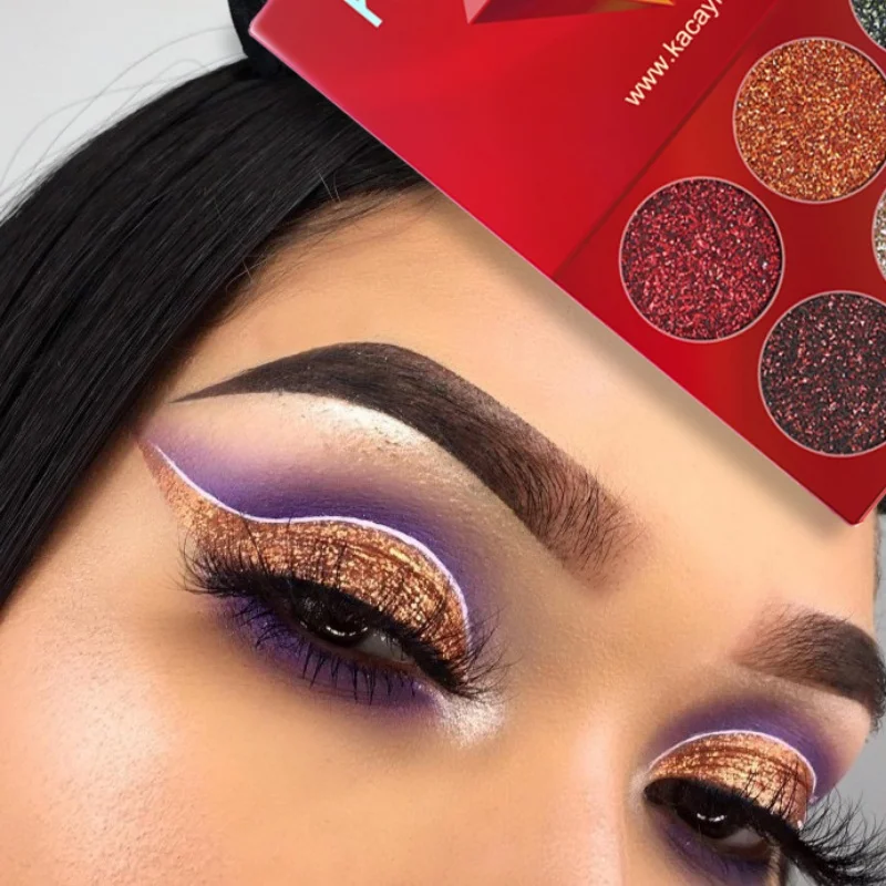 6 цветов Новые мерцающие тени для век Палетка макияжа Тени порошок пигментный