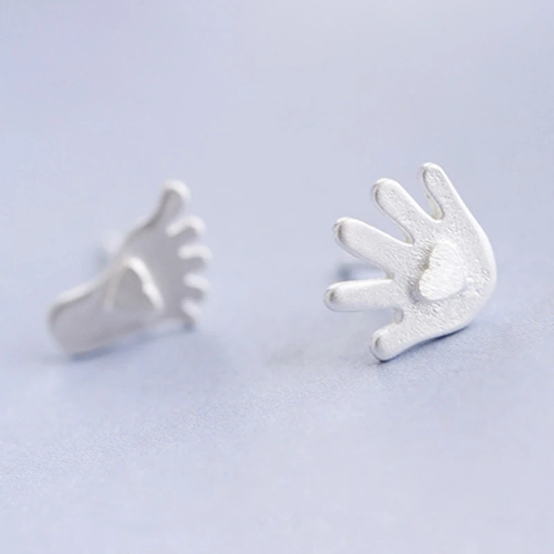 Однотонные серьги гвоздики из стерлингового серебра 925 пробы для женщин и