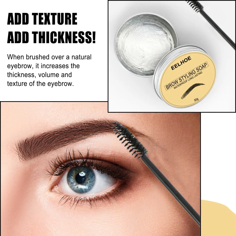 

Eyebrow Cream Styling Soap Refreshing And Long-lasting Natural Eyebrow Styling Eyebrow Cream With Brush Makeup TSLM2
