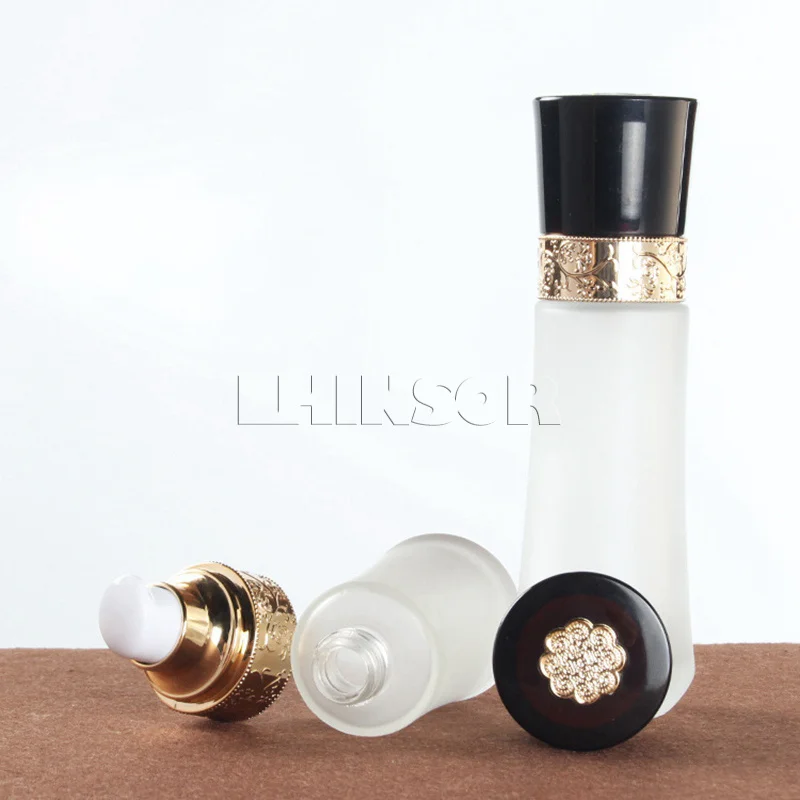 5 шт./лот пустая матовая стеклянная резьба декоративная крышка с узором бутылка