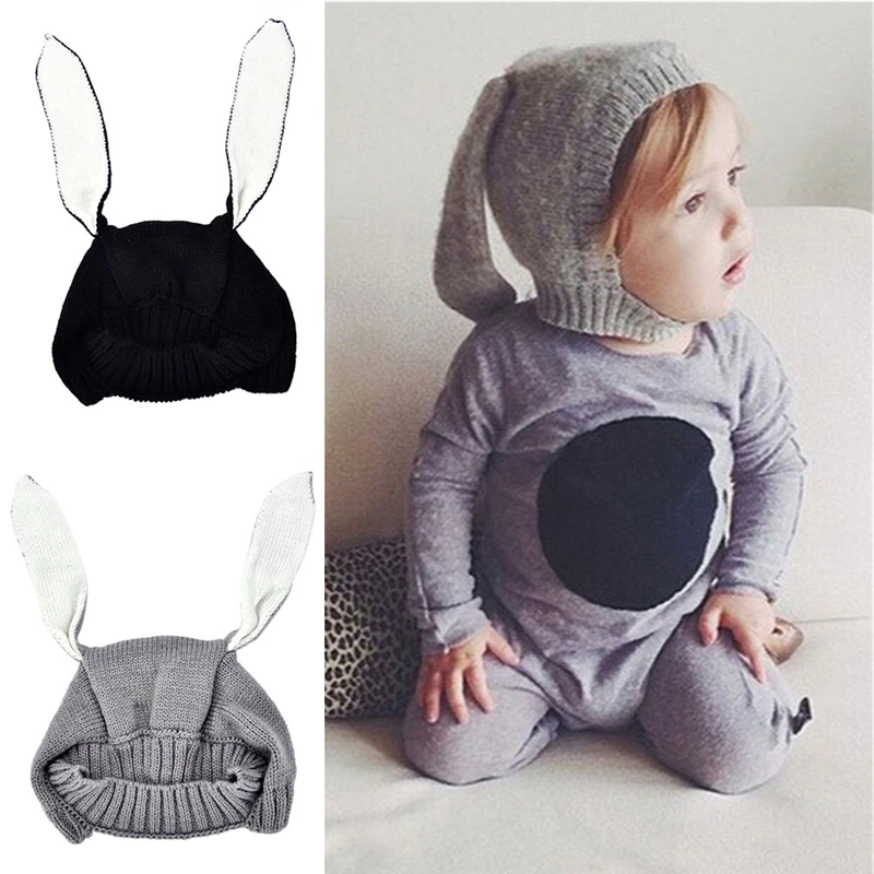 

Winter Cute Baby Rabbit Ears Knitted Hat Toddler Kids Wool Cap For Children 0-3Y
