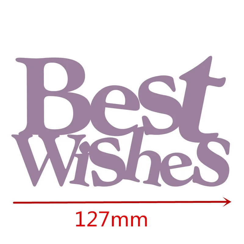 Выдвижной металлический штамп с надписью Best Wish для скрапбукинга и изготовления
