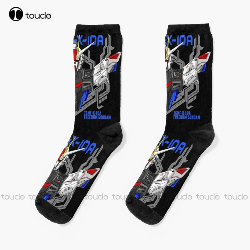 

Freedom Gundam Zgmf-X-10A Socks Custom Socks Personalized Custom Unisex Adult Teen Youth Socks 360° Digital Print Christmas Gift