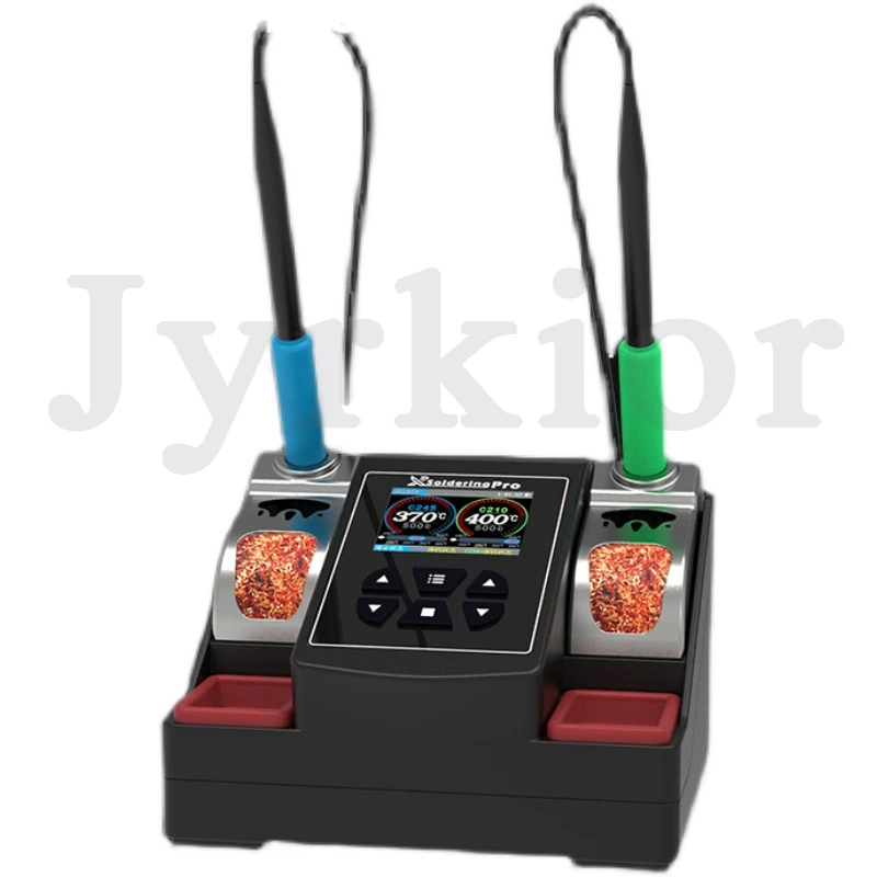 

Xsoldering Pro Lead-free Soldering Station Double Station Rapid Heating Soldering Iron Kit Universal JBC C210 C245 Handle Tip