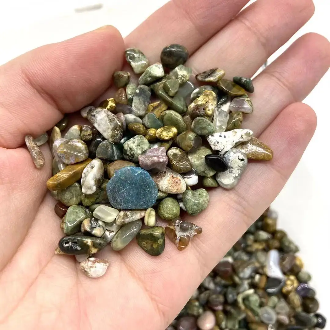 

500g Polishing Natural Ocean Jasper Gravels Crystal Chips Tumbled Stones