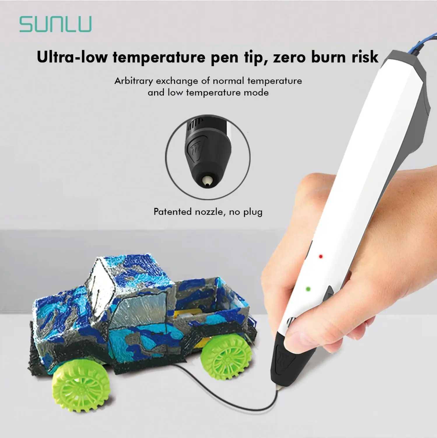 SUNLU 3D Ручка M1 оригинальная для печати DIY автомобильный набор лучший подарок детей