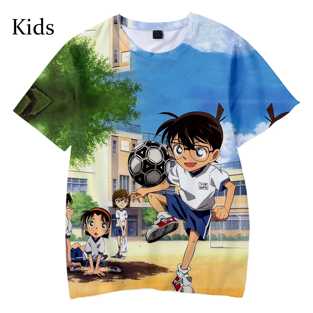 

Suitable 3D Detective Conan Kids Tees boys girls Harajuku Short Sleeve Summer Popular Tees Hip Hop children's casual T shirt