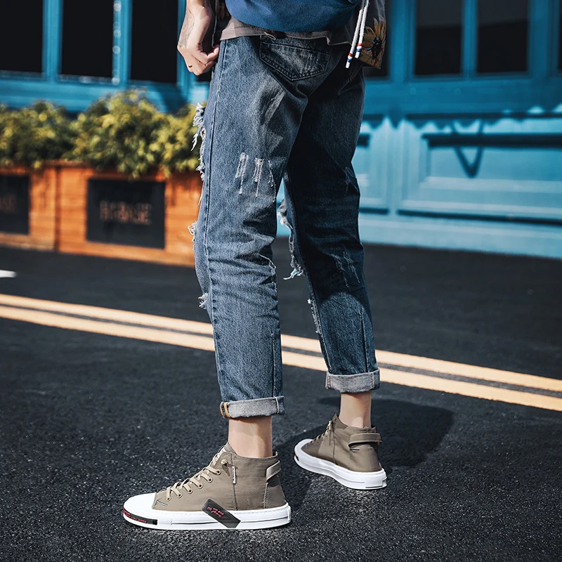 

На 2020 эспадрильи Мужская Спортивная обувь высокие мужские однотонные удобные hombre Модные слипоны Повседневные Дышащие парусиновые летние м...