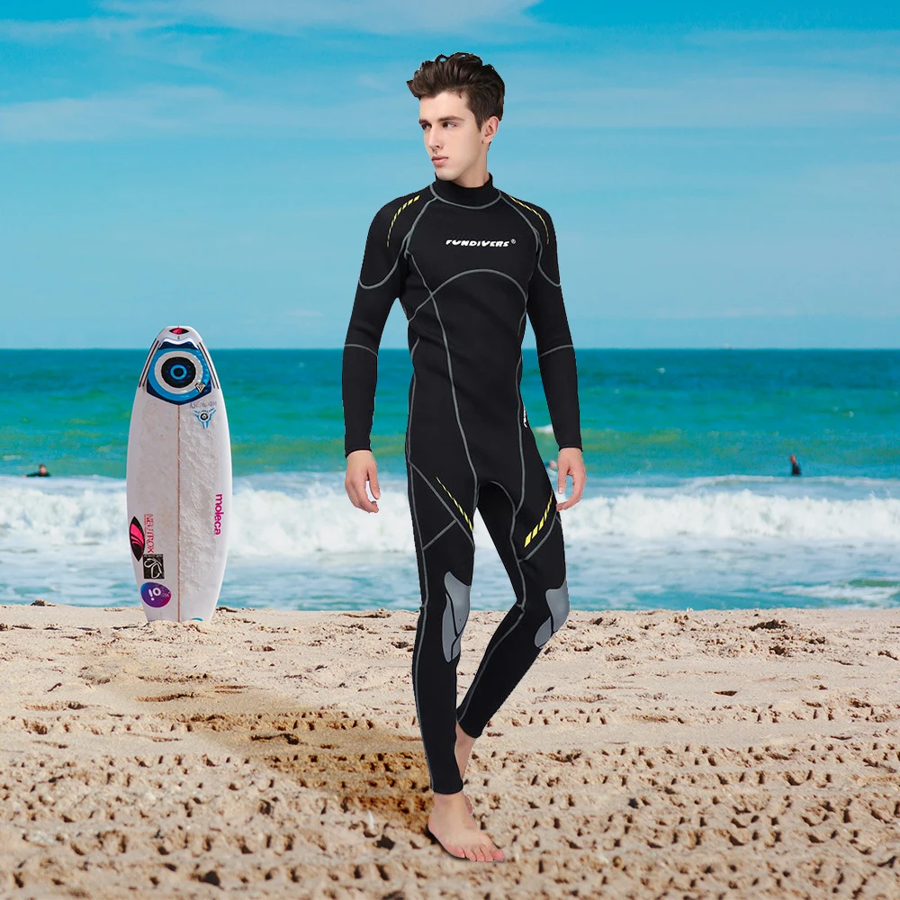 3mm Neoprene Diving Warm WetSuits Swimwear Snorkeling suit Scuba Diving Suit Swim Surf Kayaking Equipment Black