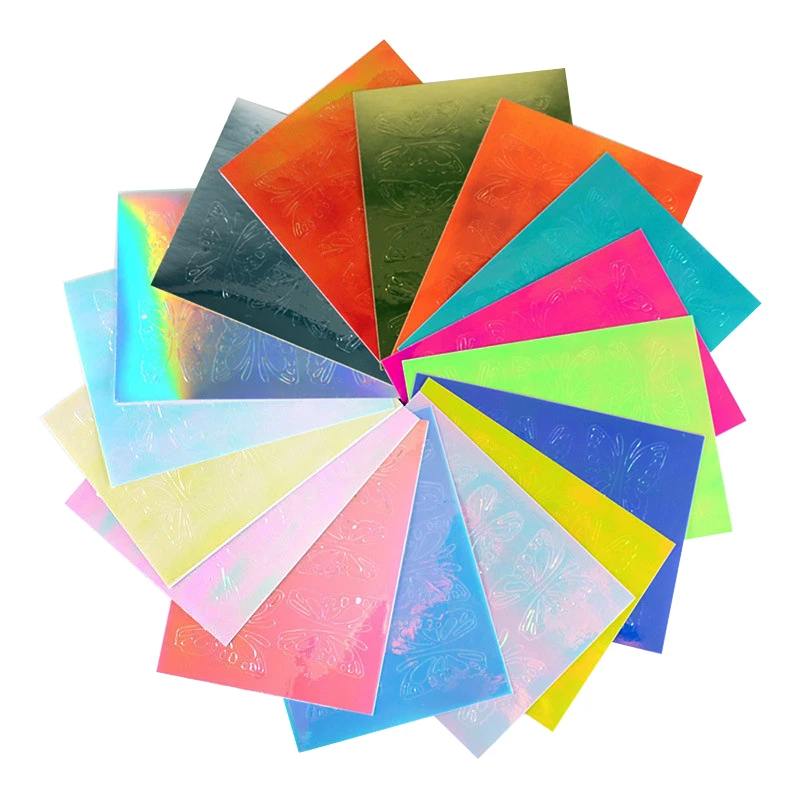 Новые крылья бабочки голографические наклейки для ногтей переводные 3D