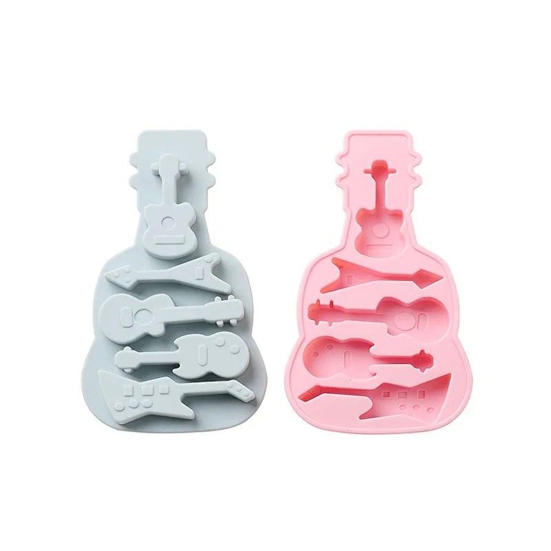 

Силиконовый материал, 5 ячеек, для креативной гитары, без запаха, инструменты для выпечки, желе, бисквит, Фондант, свеча формы для торта, шокол...