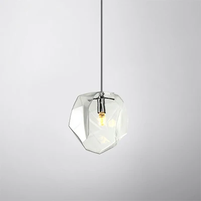 clear glass Современный минималистичный подвесной светильник креативные красочные хрустальные подвесные лампы для ресторана, внутреннего дома, подвесное освещение, Декор - Цвет корпуса: clear glass