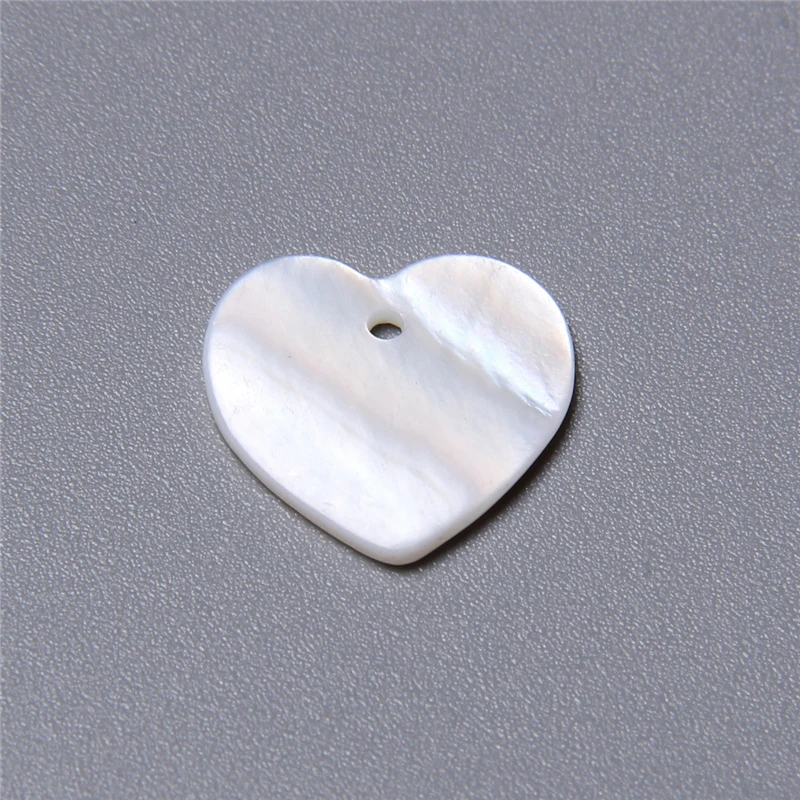 

12 15 20 MM Natural Mother of pearl shell heart charm pendant beads for earring jewelry finding making diy Accessories handmade