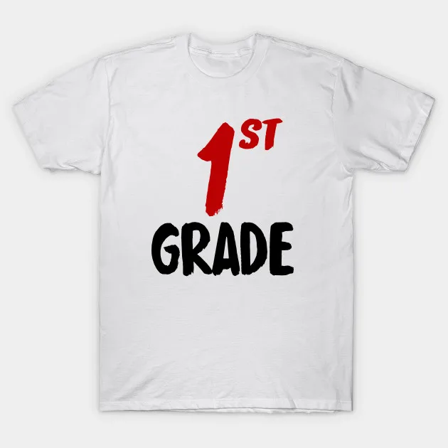 

Men t-shirt First Grade Kids Back To School First Day of School tshirt Women t shirt