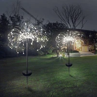 120led solar energy firework string light outdoor decoration gardenyard creative fairy bouquet dandelion lights christmas home