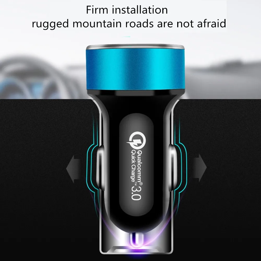5А автомобильное двойное USB зарядное устройство Быстрая зарядка QC3.0 VOOC DASH мобильный телефон 2 порта Зарядка для iPhone samsung планшет MTK автомобильное зарядное устройство