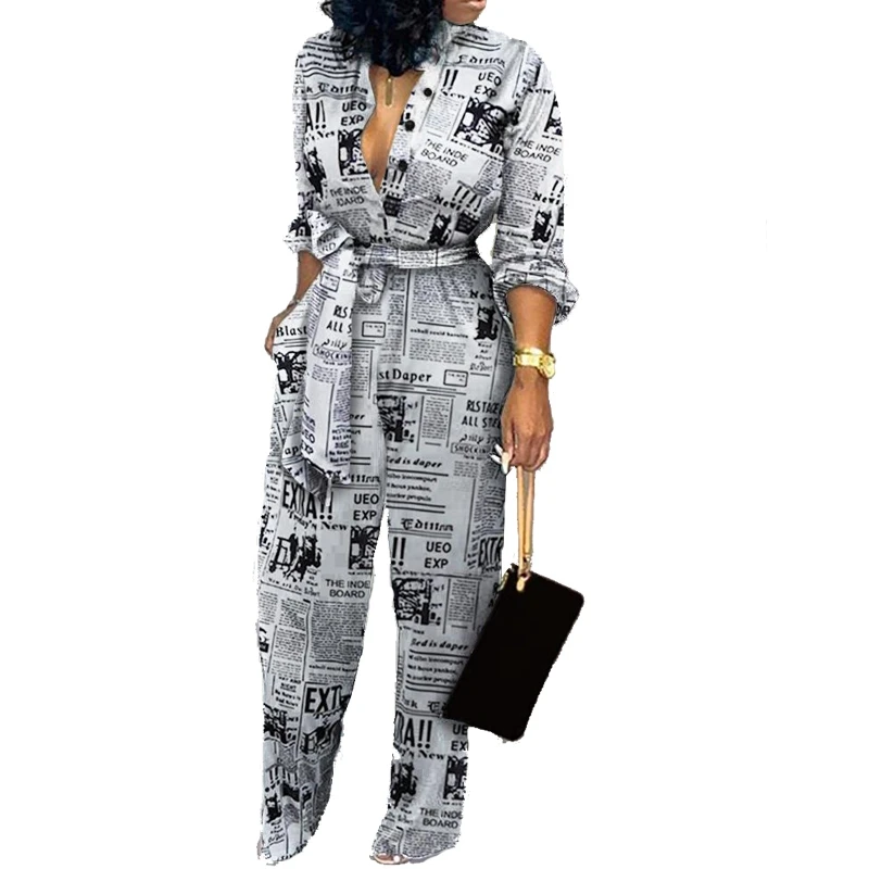 Женский свободный комбинезон с широкими штанинами вечерние комбинезоны длинным