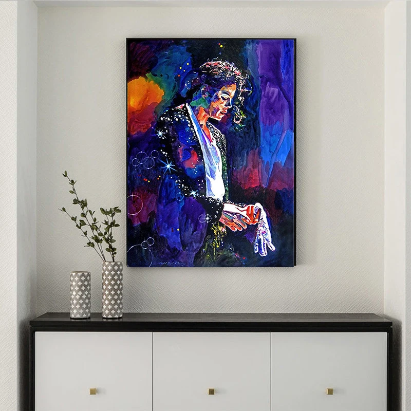 Картина маслом на холсте с изображением звезд Майкла Джексона|Рисование и