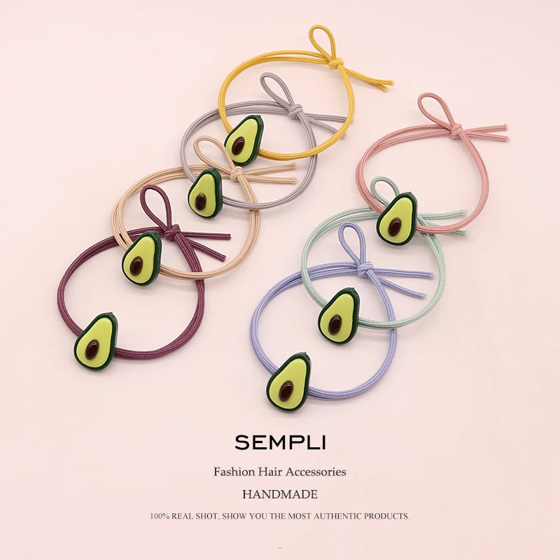 

Резинки для волос sempi женские, эластичные, в форме авокадо