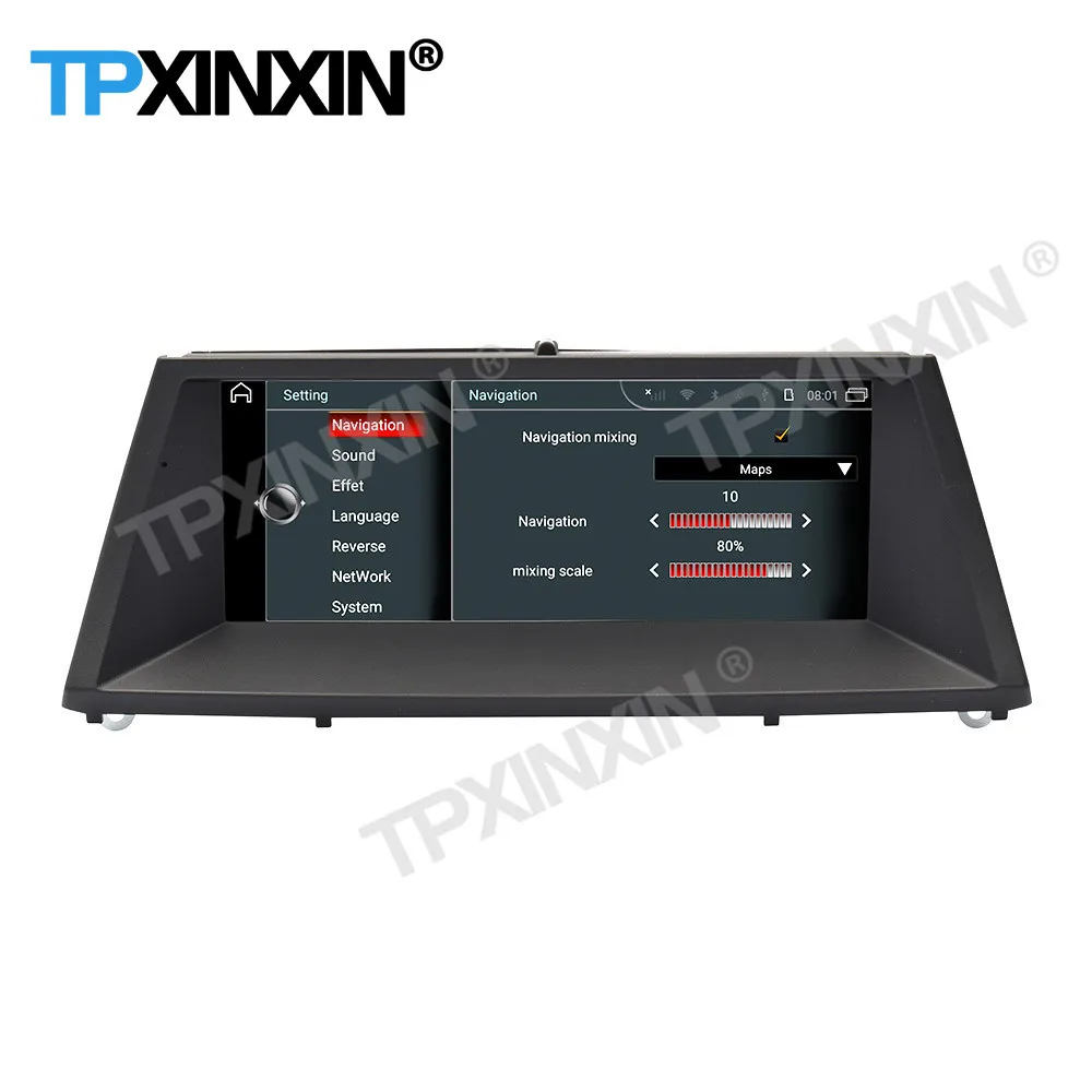 저렴한 자동차 라디오 스테레오 무선 레코더 수신기 안드로이드 BMW X5 X6 2007 2008 2009 2010 GPS 플레이어 네비게이션 자동 오디오 헤드 유닛