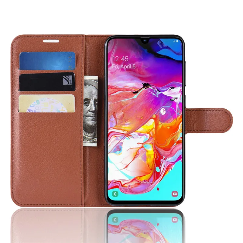 Роскошный кожаный чехол для Samsung Galaxy A70 телефона 2019 книжка бумажник A705 A705F