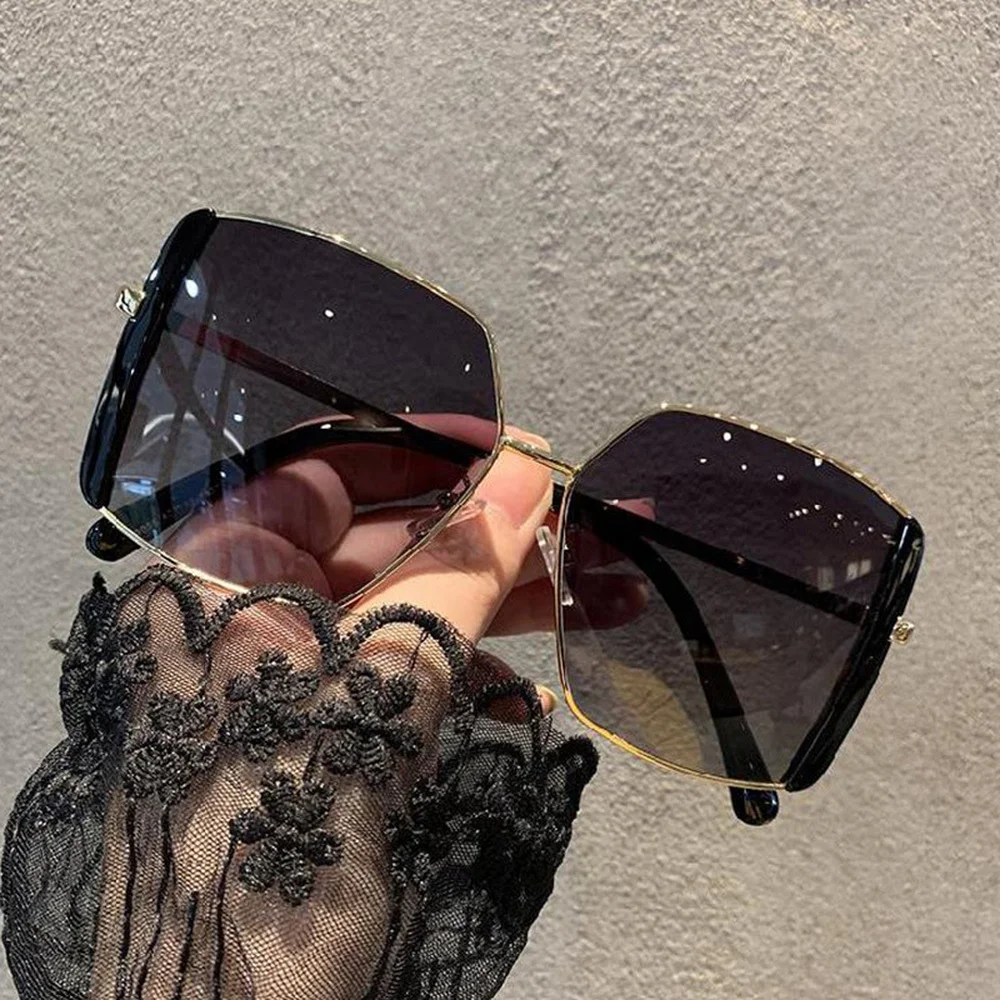 

Fashion Oversize Square Sunglasses Women 2021 New Luxury Brand Designer Classic Sun Glasses Men High Quality Eyewear Gafas UV400