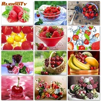 ruopoty diy paint by number kits fruit pictures by numbers colouring handpainted oil painting home decor unique gift wall art
