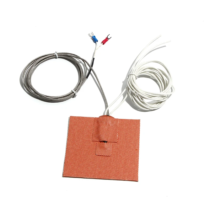 

Silicone Rubber Heating Pad with K-type Thermocouple 50/60/120mm 3D Printer Heater 3M Self-adhesive Fiberglass Insulation Wire