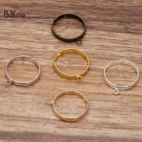 boyute 50 pieceslot inner 18mm diameter adjustable ring base settings with one loop diy handmade jewelry accessories
