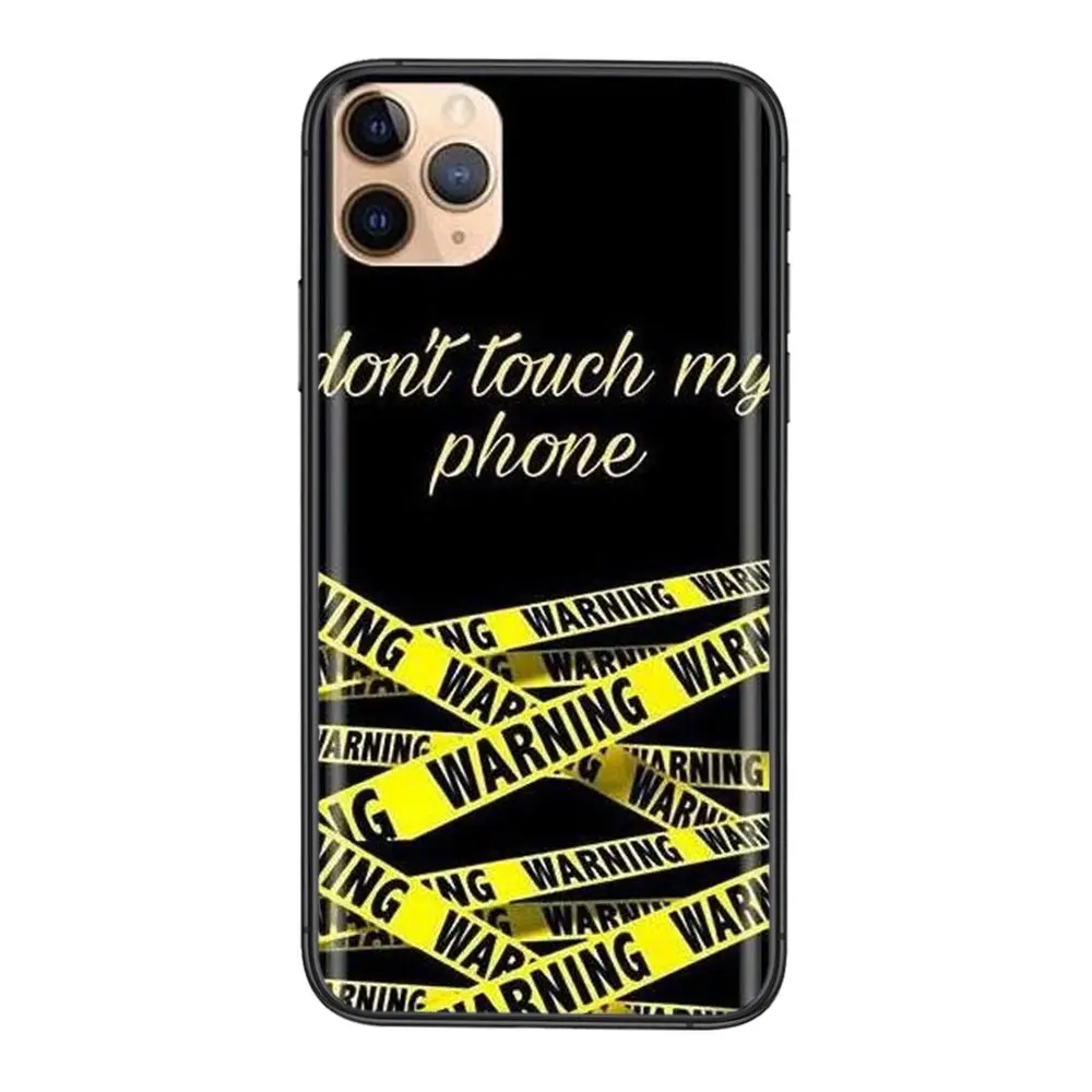 Черный силиконовый чехол с надписью Don't touch my Забавный для Xiaomi Redmi 9 8 7 K40 9A 9C Pro Plus