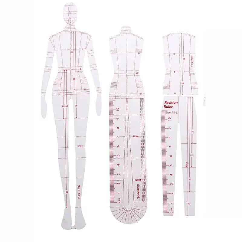 1 набор женский модный рисунок линейка шаблон для Модный Дизайн эскиз Женский