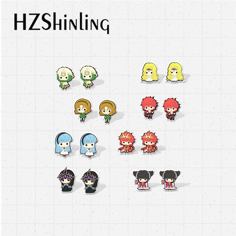 Рыцари магии аниме Shidou Хикару Hououji Fuu Ryuuzaki Umi мультфильм эпоксидной смолы ручной