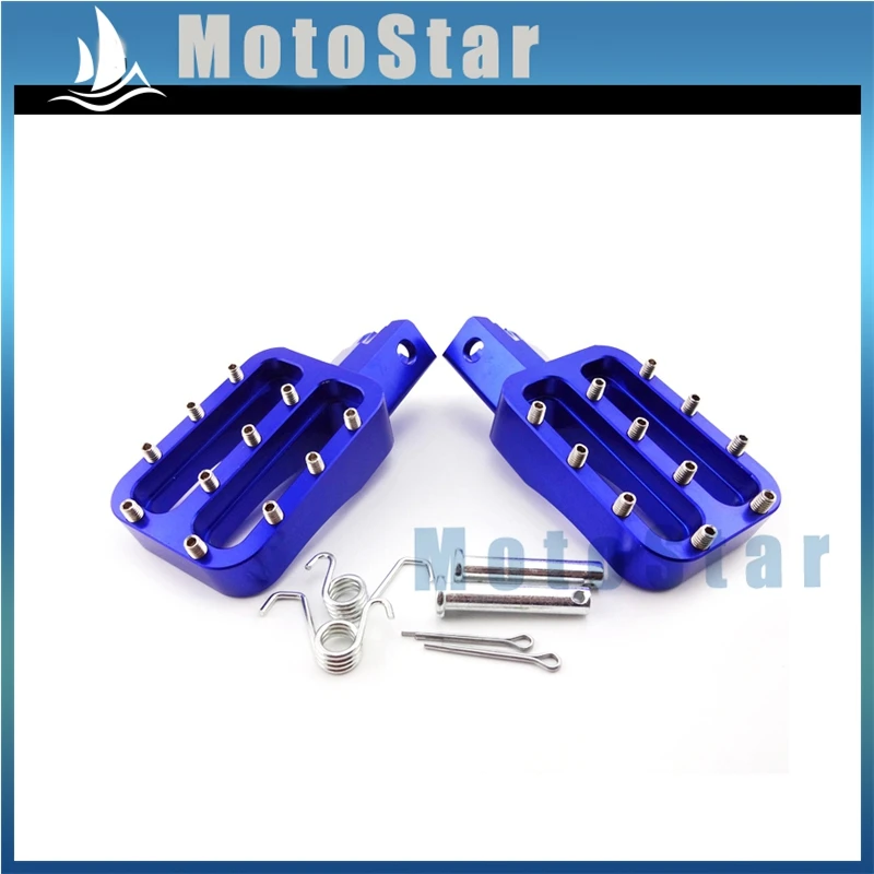 Синие Алюминиевые Подножки с ЧПУ для китайского мотоцикла 50 куб. См 70 90 110 125 140 150 160