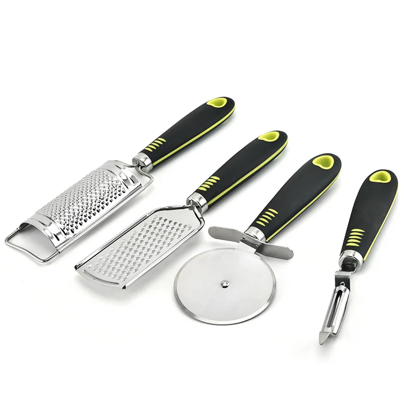 

Stainless Steel Grater Four-piece Multi-function Kitchen Tool Pizza Cutter